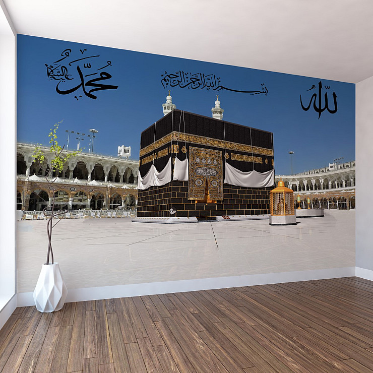 Kaaba Wall Mural – Islamic Sacred Mosque View Design