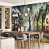 Whimsical Village Street Wall Mural – Colorful Rainy Day Artistic Design