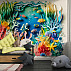 3D Paper Cut Ocean Reef Wall Mural – Colorful Underwater Diver Kids Wallpaper for Playroom & Nursery