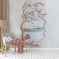 Abstract Organic Texture Wall Mural – Soft Perforated Minimal Design