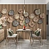 Wood Slice Wall Mural – Natural Timber Disc Modern Design Wood Slice Wall Mural – Natural Timber Disc Modern Design