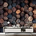 Wood Log Wall Mural – Rustic Cut Timber Texture Design