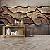 Abstract Wood Texture Wall Mural – Layered Organic Relief Design Abstract Wood Texture Wall Mural – Layered Organic Relief Design