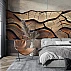 Abstract Wood Texture Wall Mural – Layered Organic Relief Design Abstract Wood Texture Wall Mural – Layered Organic Relief Design
