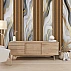 Modern Wood Slat Marble Wall Mural – Elegant Gold Vein Design