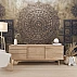 Ornate Mandala Wall Mural – Vintage 3D Carved Relief Design