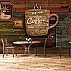 Vintage Coffee Wall Mural – Rustic Café Typography Design Vintage Coffee Wall Mural – Rustic Café Typography Design