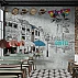 Vintage Café Sketch Wall Mural – Urban Coffee Typography Design