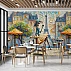 Parisian Cafe Art Wall Mural – Elegant Eiffel Tower Illustration Design Parisian Cafe Art Wall Mural – Elegant Eiffel Tower Illustration Design