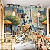 Parisian Cafe Art Wall Mural – Elegant Eiffel Tower Illustration Design Parisian Cafe Art Wall Mural – Elegant Eiffel Tower Illustration Design