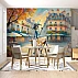 Paris Street Art Wall Mural – Elegant Woman Café Scene Design