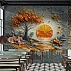 Abstract Sunset Tree Wall Mural – 3D Golden Nature Design Abstract Sunset Tree Wall Mural – 3D Golden Nature Design