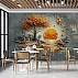 Abstract Sunset Tree Wall Mural – 3D Golden Nature Design Abstract Sunset Tree Wall Mural – 3D Golden Nature Design