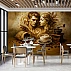 Romantic Coffee Art Wall Mural – Vintage Couple and Cafe Design