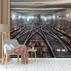 Underground Train Tracks Wall Mural – Industrial Urban Tunnel Design