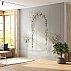 Elegant White Floral Arch Wall Mural – Soft Botanical Interior Design