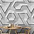3D Hexagon Pattern Wall Mural – Grey Geometric Line Design