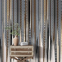 Modern Pattern Stripe Wall Mural – Abstract Ethnic Line Design
