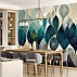 Abstract Leaf Pattern Wall Mural – Modern Teal Geometric Design