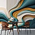 Abstract Wave Wall Mural – Modern 3D Flow Texture Design