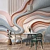 Abstract 3D Wave Wall Mural – Pastel Modern Texture Design