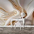 Fluid Gold Abstract Wall Mural – Luxury Marble Flow Design for Dining Room Fluid Gold Abstract Wall Mural – Luxury Marble Flow Design for Dining Room