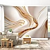 Fluid Gold Abstract Wall Mural – Luxury Marble Flow Design for Dining Room Fluid Gold Abstract Wall Mural – Luxury Marble Flow Design for Dining Room