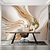 Fluid Gold Abstract Wall Mural – Luxury Marble Flow Design for Dining Room Fluid Gold Abstract Wall Mural – Luxury Marble Flow Design for Dining Room