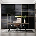 Black Gold Panel Wall Mural – Modern Geometric Luxury Wallpaper for Living Room