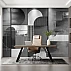 Monochrome Geometric Wall Mural – Modern Black Grey Abstract Design