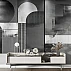 Monochrome Geometric Wall Mural – Modern Black Grey Abstract Design