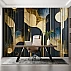 Art Deco Abstract Wall Mural – Gold Navy Geometric Luxury Panels Art Deco Abstract Wall Mural – Gold Navy Geometric Luxury Panels