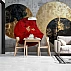Abstract Circle Wall Mural – Gold Black Red Modern Geometric Design Abstract Circle Wall Mural – Gold Black Red Modern Geometric Design