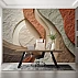 Abstract Wave Texture Wall Mural – Modern Earth Tone Layered Design