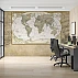 Vintage World Map Wall Mural – Antique Atlas Travel Design