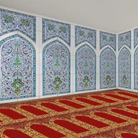 Islamic Tile Arch Wall Mural – Traditional Mosque Pattern Design