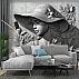 Stone Effect Lady Wall Mural – Grey 3D Sculptural Portrait Design