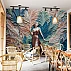 Art Nouveau Woman Wall Mural – Elegant Floral Relief Portrait Design Art Nouveau Woman Wall Mural – Elegant Floral Relief Portrait Design