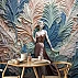 Art Nouveau Woman Wall Mural – Elegant Floral Relief Portrait Design Art Nouveau Woman Wall Mural – Elegant Floral Relief Portrait Design