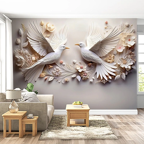 Beige Minimal Texture Wall Mural – Soft Neutral Modern Design