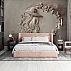 Floral Lady Circle Wall Mural – Beige 3D Sculptural Art Design Floral Lady Circle Wall Mural – Beige 3D Sculptural Art Design