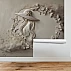 Floral Lady Circle Wall Mural – Beige 3D Sculptural Art Design Floral Lady Circle Wall Mural – Beige 3D Sculptural Art Design