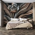 3D Abstract Flower Wall Mural – Layered Wave Modern Design