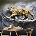 3D Tiger Wall Mural – Majestic Rock Texture Wildlife Design 3D Tiger Wall Mural – Majestic Rock Texture Wildlife Design