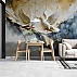 Elegant Dove Marble Wall Mural – Luxury Gold Vein Artistic Design