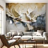 Elegant Dove Marble Wall Mural – Luxury Gold Vein Artistic Design