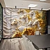 White Horse Wall Mural – Luxury Golden Stallion Wallpaper for Statement Interiors