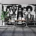 Stylish Women Portrait Wall Mural – Black and White Fashion Illustration Design