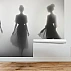 Elegant Woman Silhouette Wall Mural – Minimal Grey Fashion Art Design