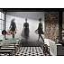 Elegant Woman Silhouette Wall Mural – Minimal Grey Fashion Art Design